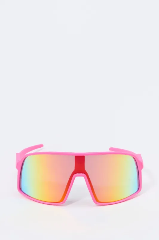 Soft Touch Shield Sunglasses sold by Charlotte Russe