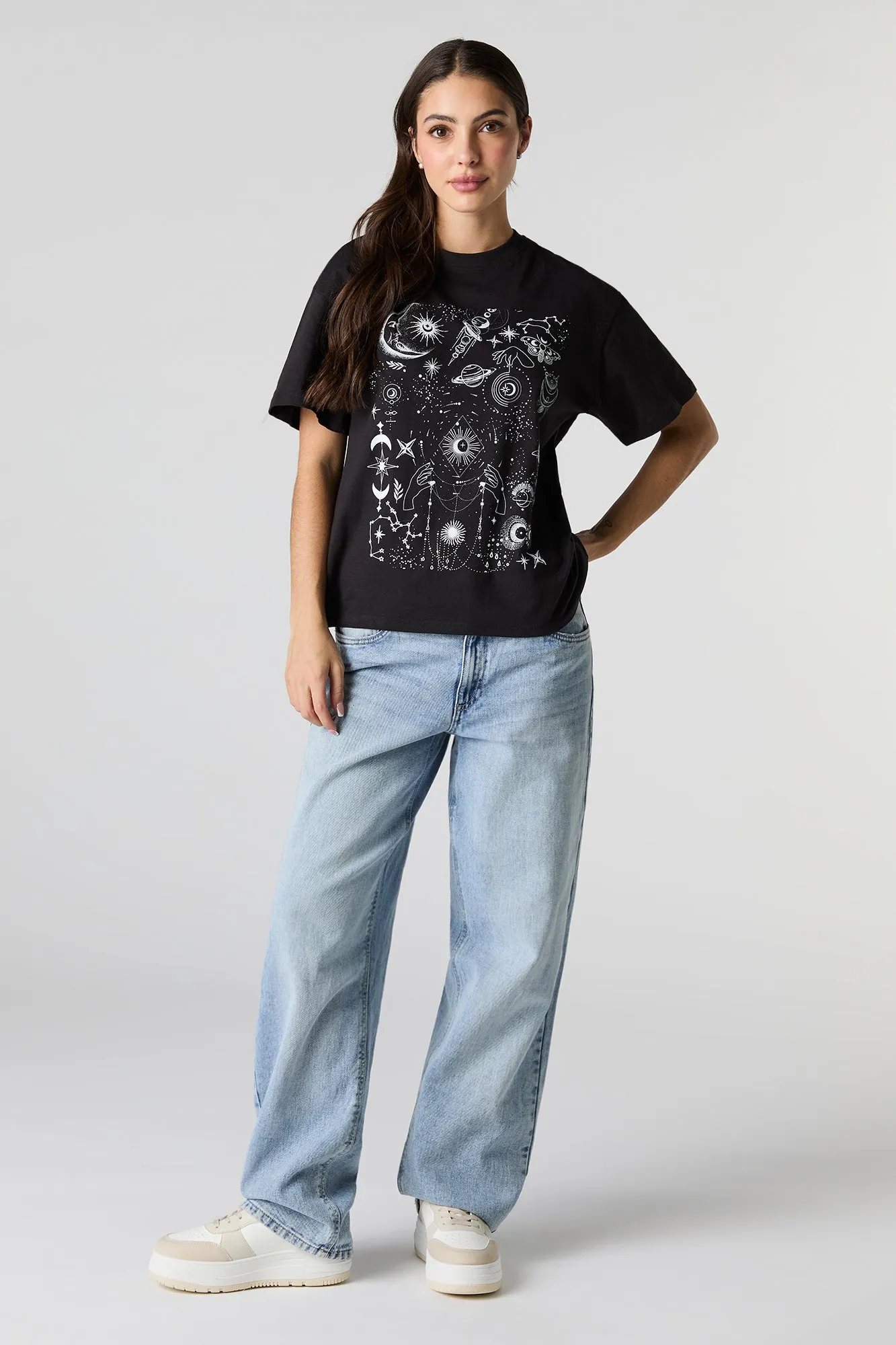 Ethereal Graphic Boyfriend T-Shirt sold by Charlotte Russe product image thumbnail 3