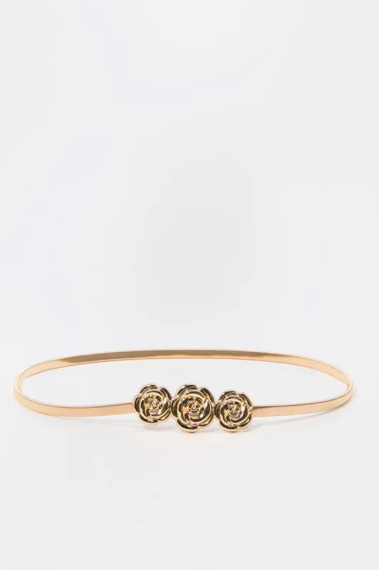 Metal Rosette Waist Belt sold by Charlotte Russe