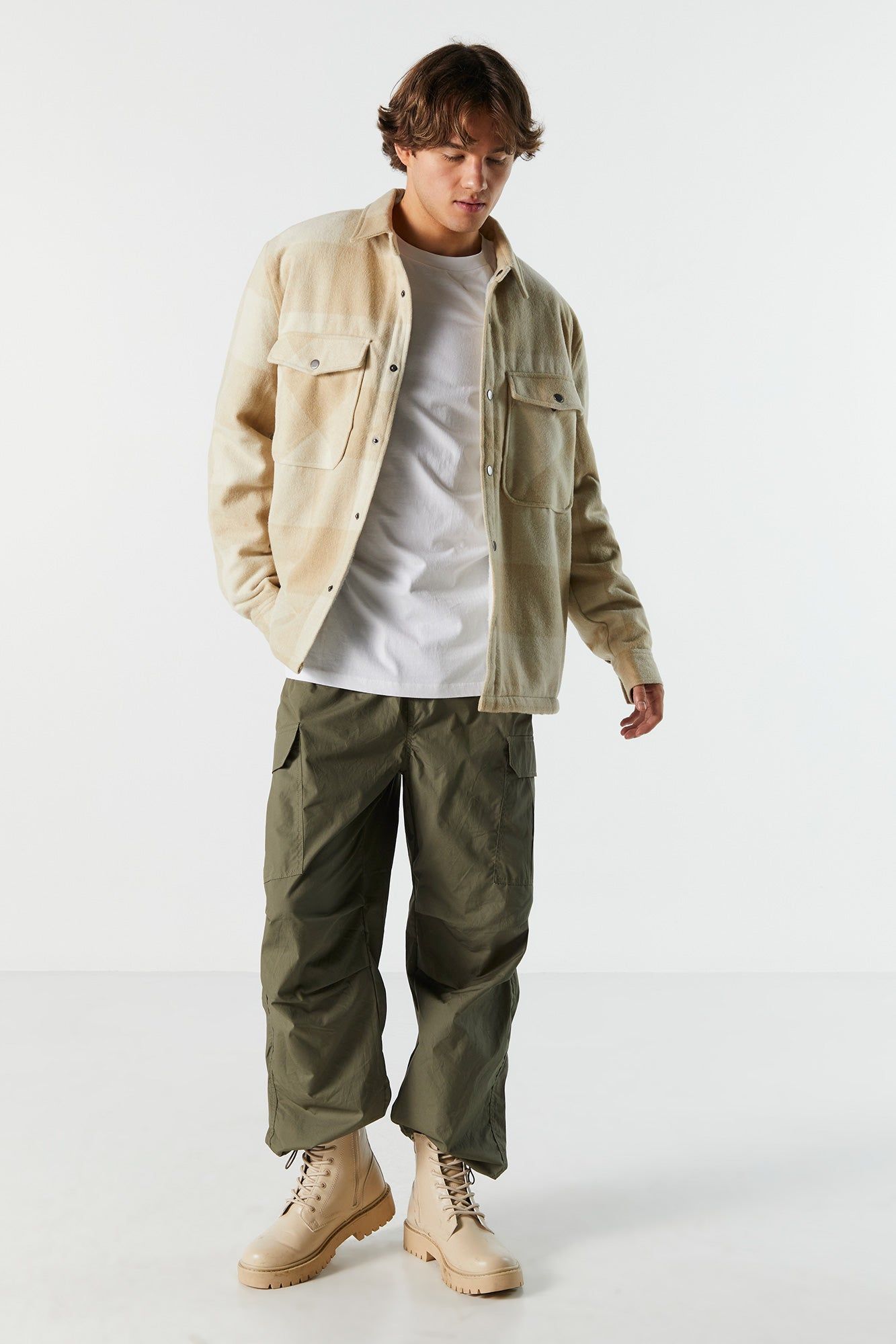 Faux Fur Lined Plaid Shacket sold by Charlotte Russe product image thumbnail 11