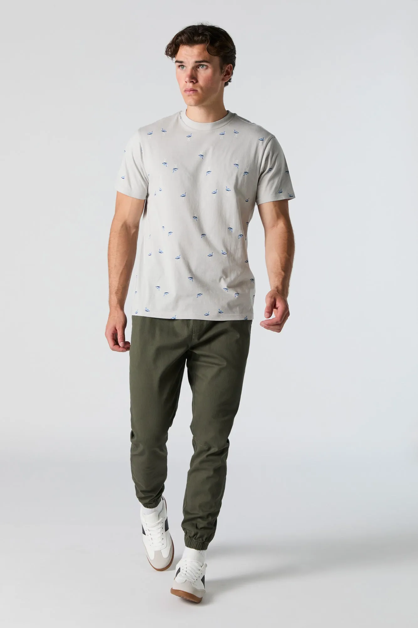 Flamingo Ditsy Print T-Shirt sold by Charlotte Russe product image thumbnail 3