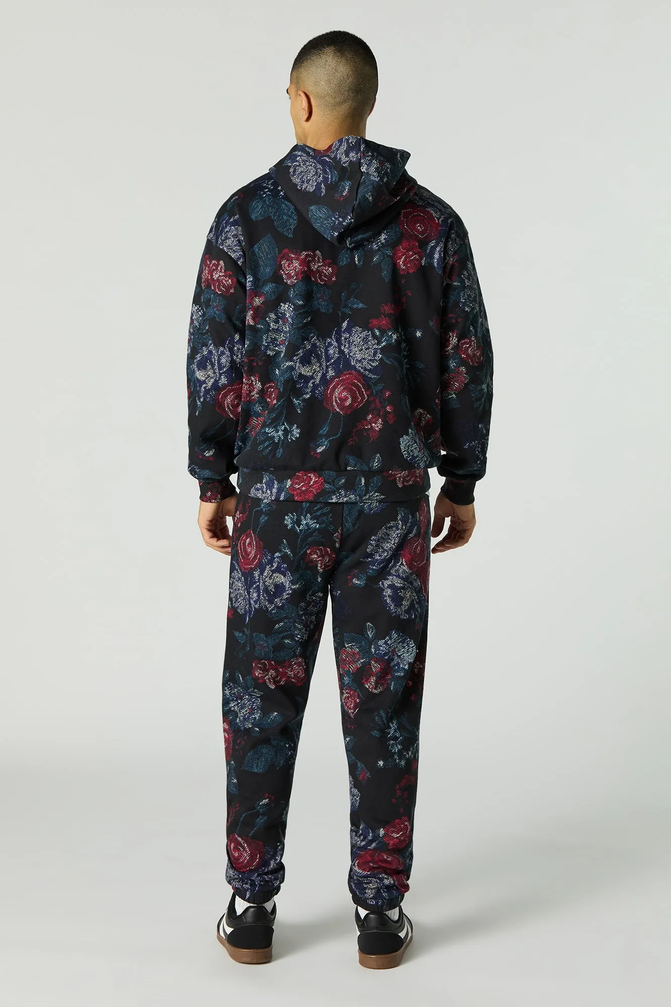 Floral Print Fleece Jogger sold by Charlotte Russe product image thumbnail 4
