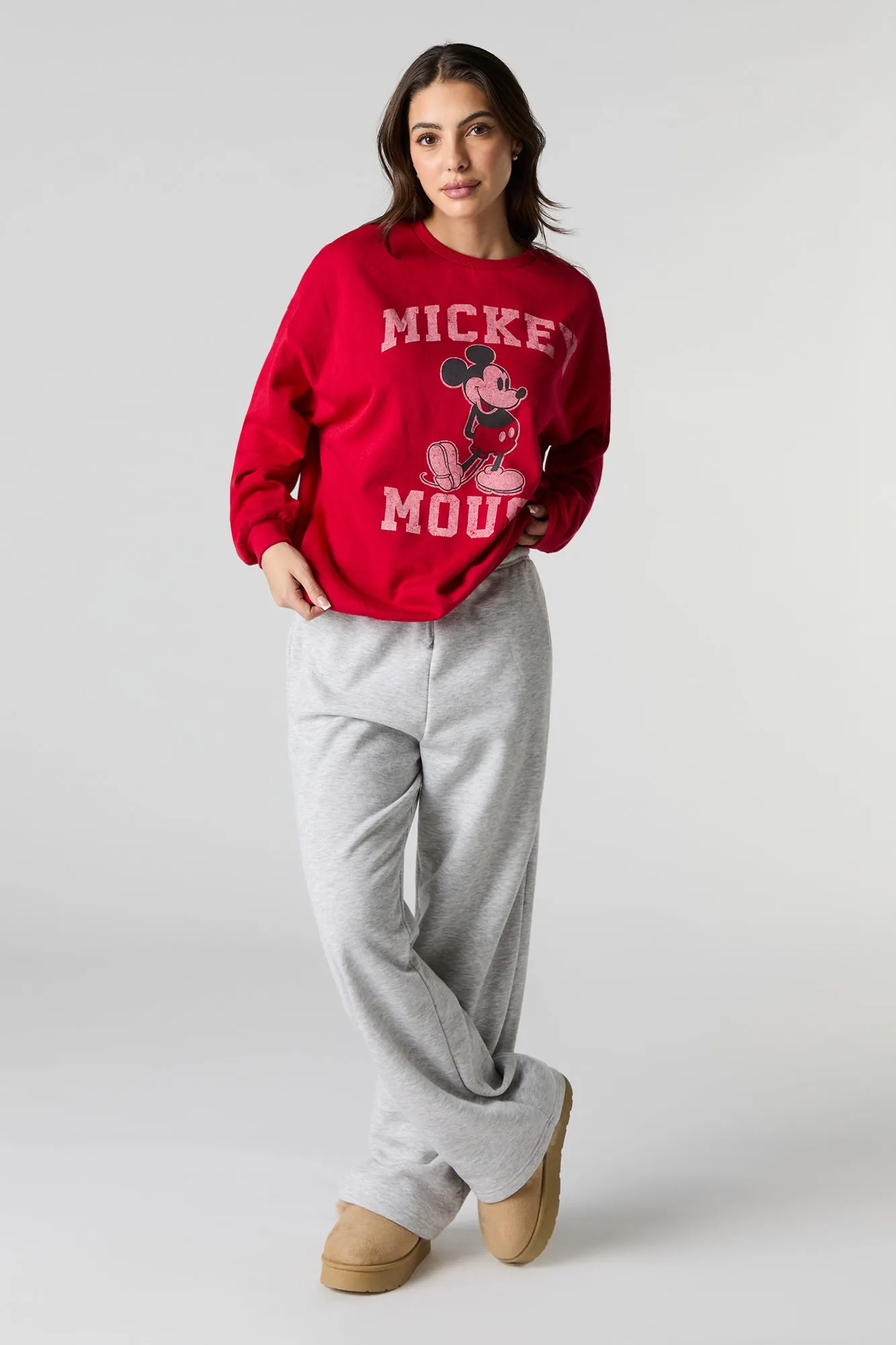Mickey Mouse Graphic Fleece Sweatshirt sold by Charlotte Russe product image thumbnail 3