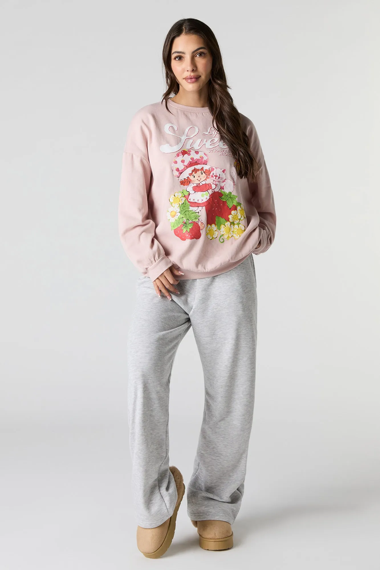 Strawberry Shortcake Graphic Fleece Sweatshirt sold by Charlotte Russe product image thumbnail 3
