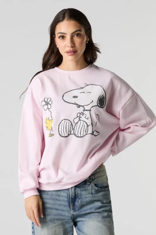 Snoopy Graphic Fleece Sweatshirt sold by Charlotte Russe