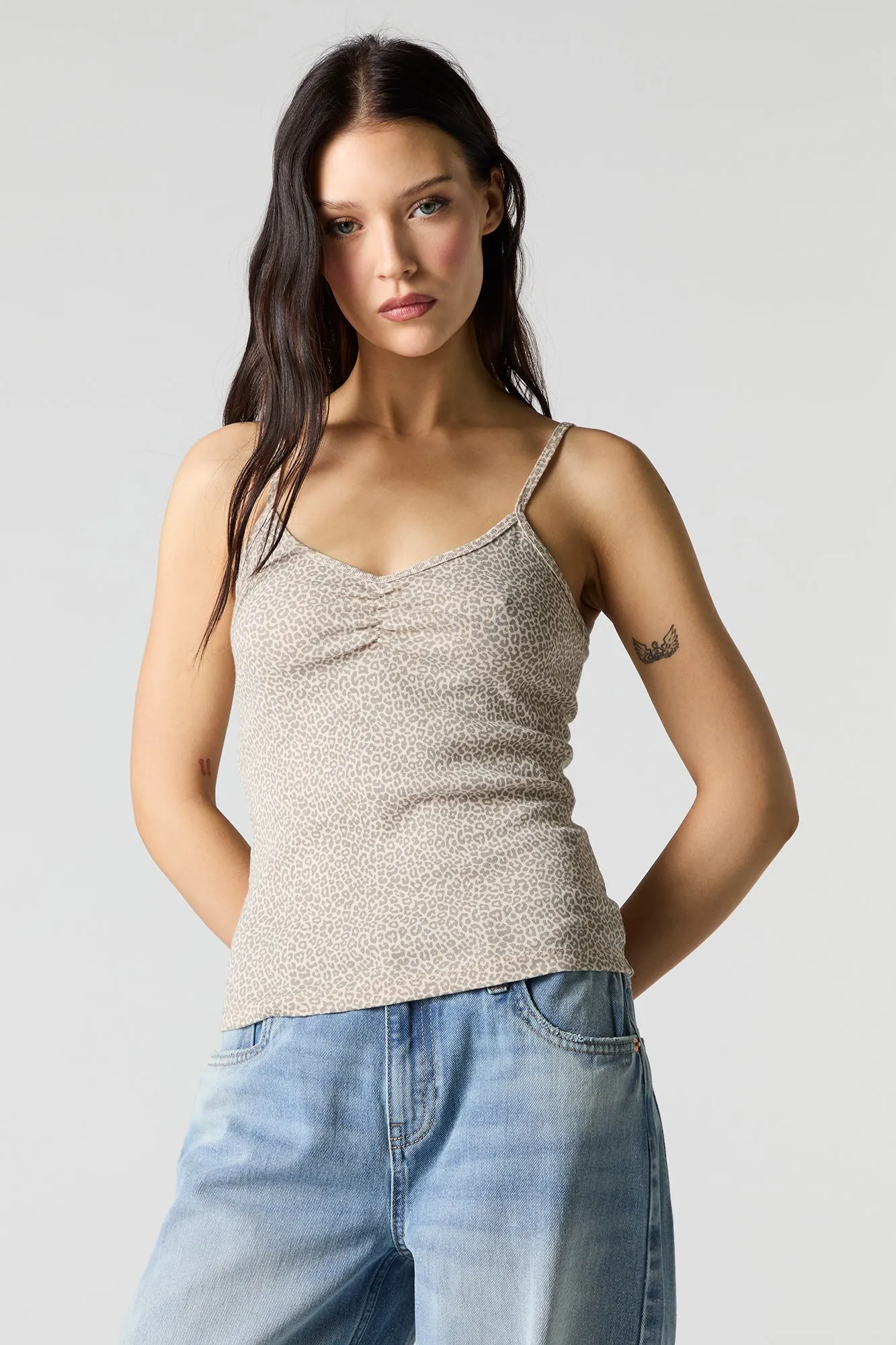 Ribbed Cinched Cami sold by Charlotte Russe product image thumbnail 4