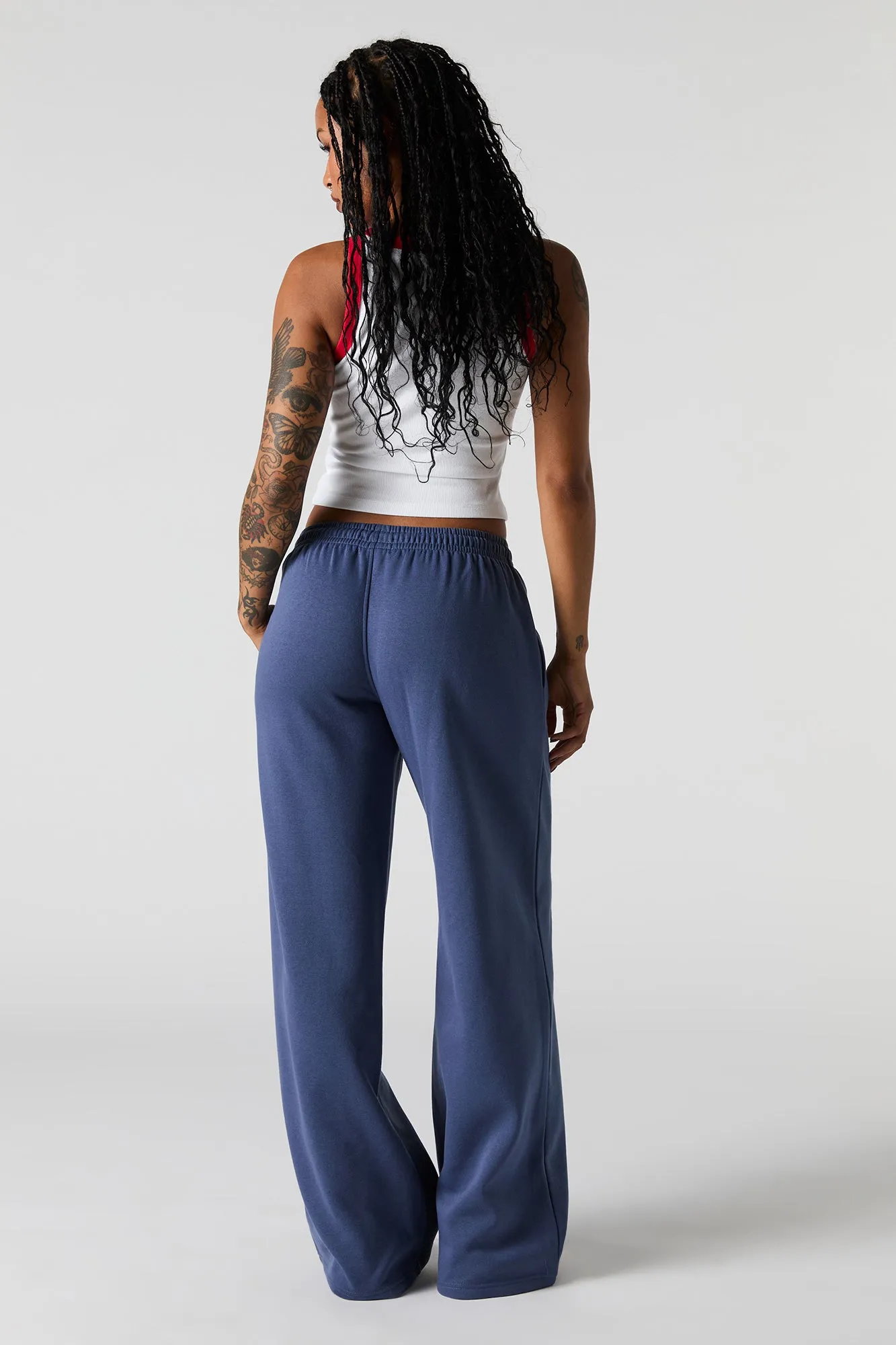Fleece Wide Leg Sweatpant sold by Charlotte Russe product image thumbnail 3