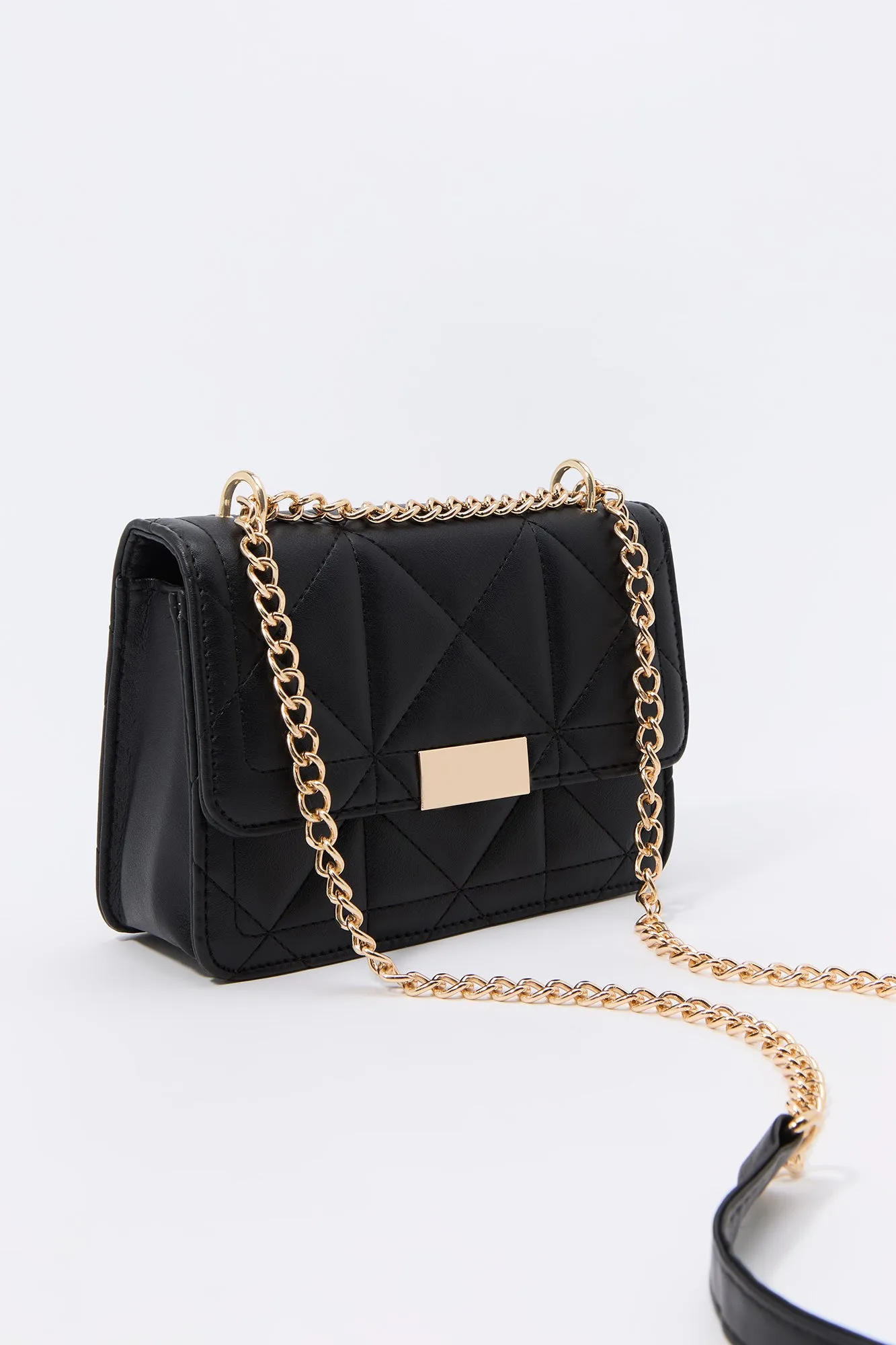 Faux Leather Quilted Crossbody Purse sold by Charlotte Russe product image thumbnail 2