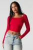 Seamless Ribbed Scoop Neck Long Sleeve Top sold by Charlotte Russe