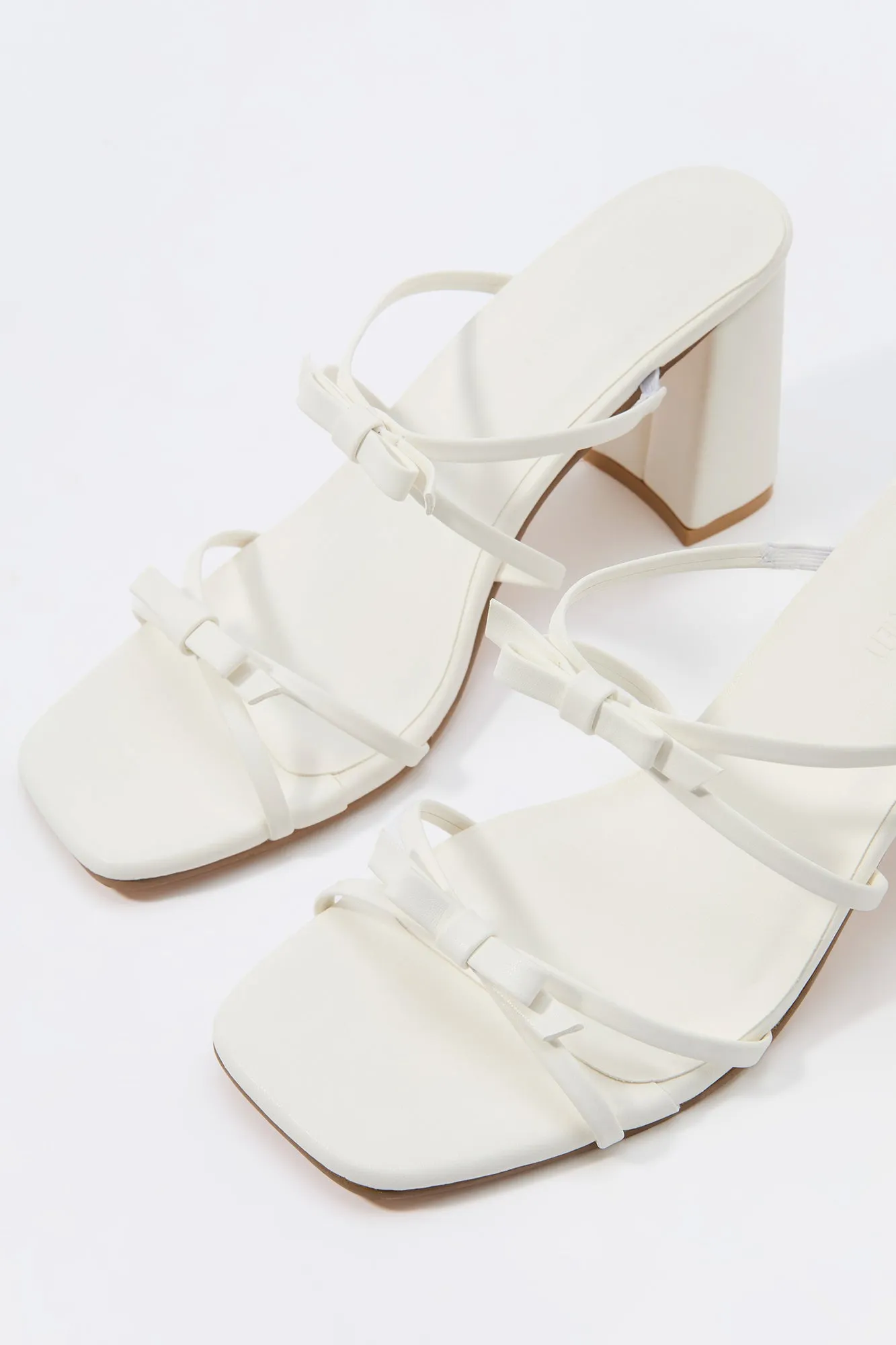 Strappy Bow Block Heels sold by Charlotte Russe product image thumbnail 5