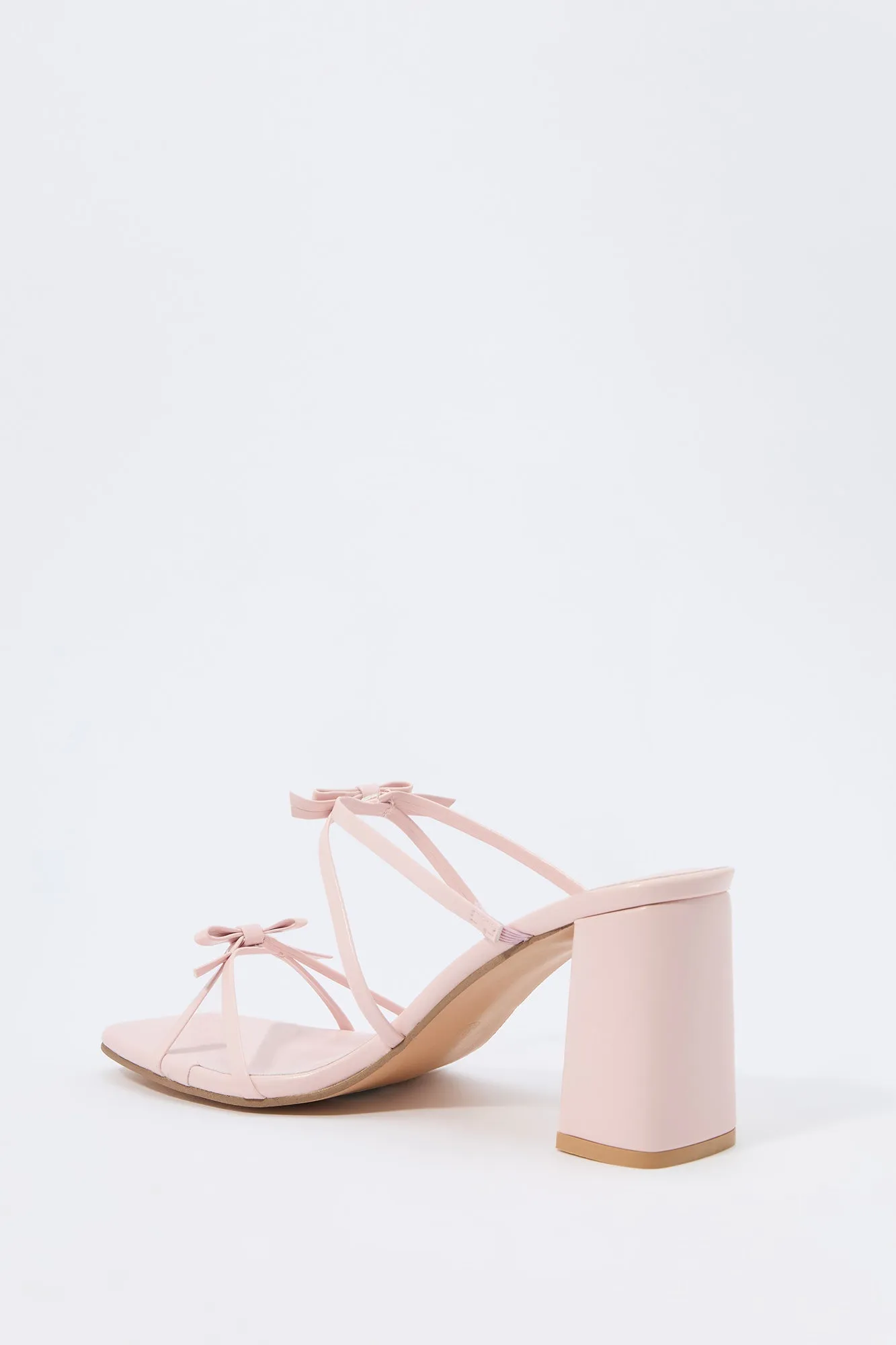 Strappy Bow Block Heels sold by Charlotte Russe product image thumbnail 4