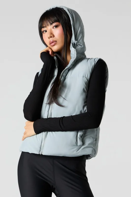 Hooded Puffer Vest sold by Charlotte Russe