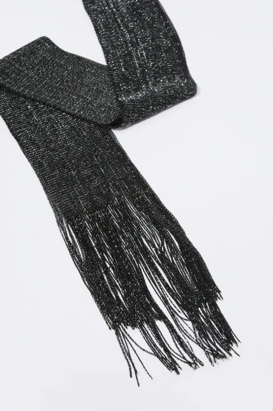 Metallic Fringe Scarf sold by Charlotte Russe