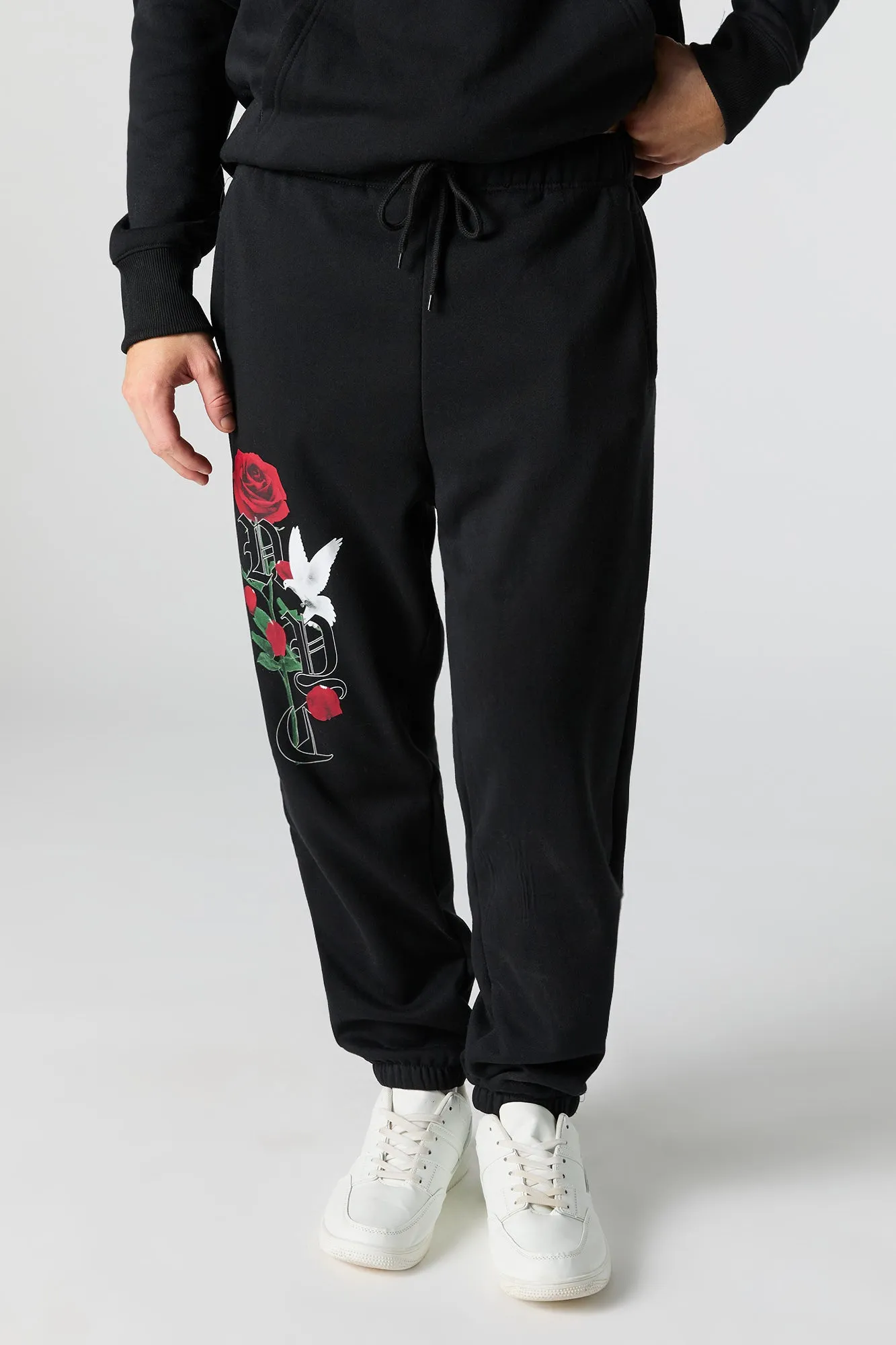 New York Doves Graphic Fleece Jogger sold by Charlotte Russe