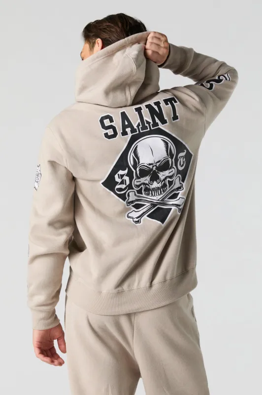 Pleasure & Pain Embroidered Fleece Hoodie sold by Charlotte Russe