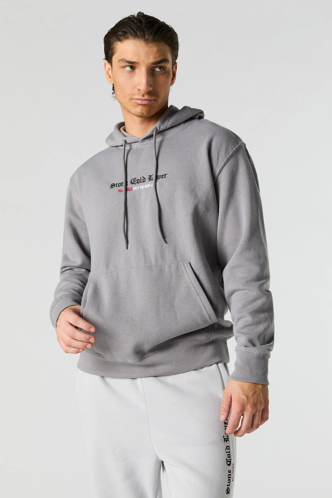 Stone Cold Lover Embroidered Fleece Hoodie sold by Charlotte Russe product image thumbnail 2