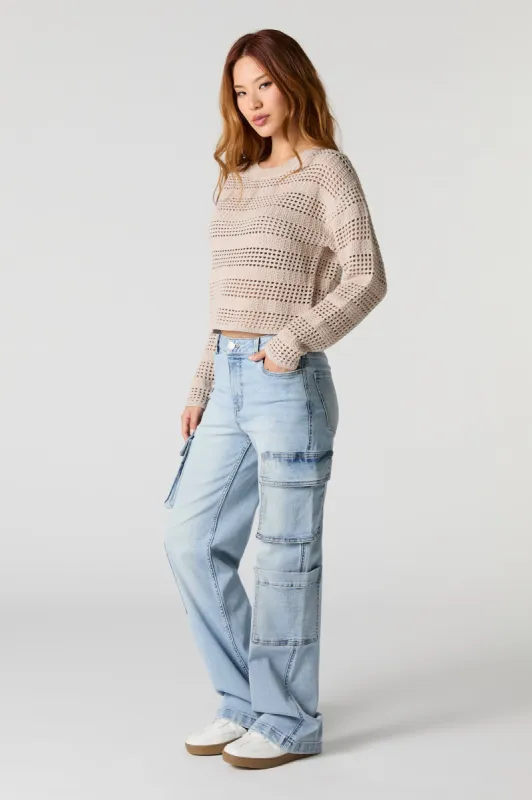 Multi Pocket Wide Leg Cargo Jean sold by Charlotte Russe