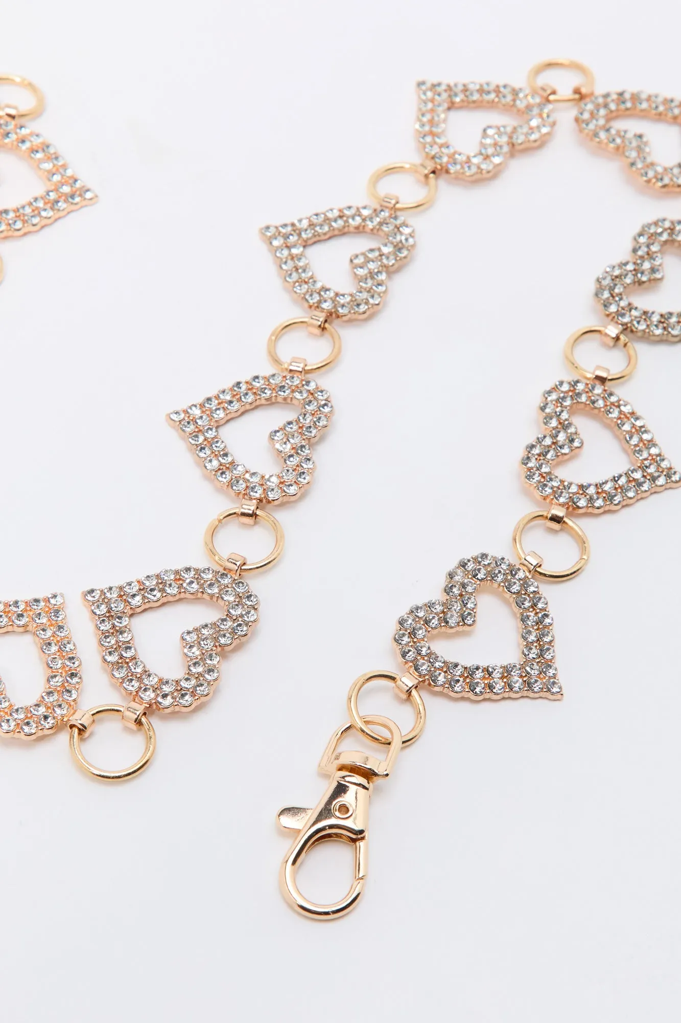 Rhinestone Heart Chain Belt sold by Charlotte Russe product image thumbnail 2