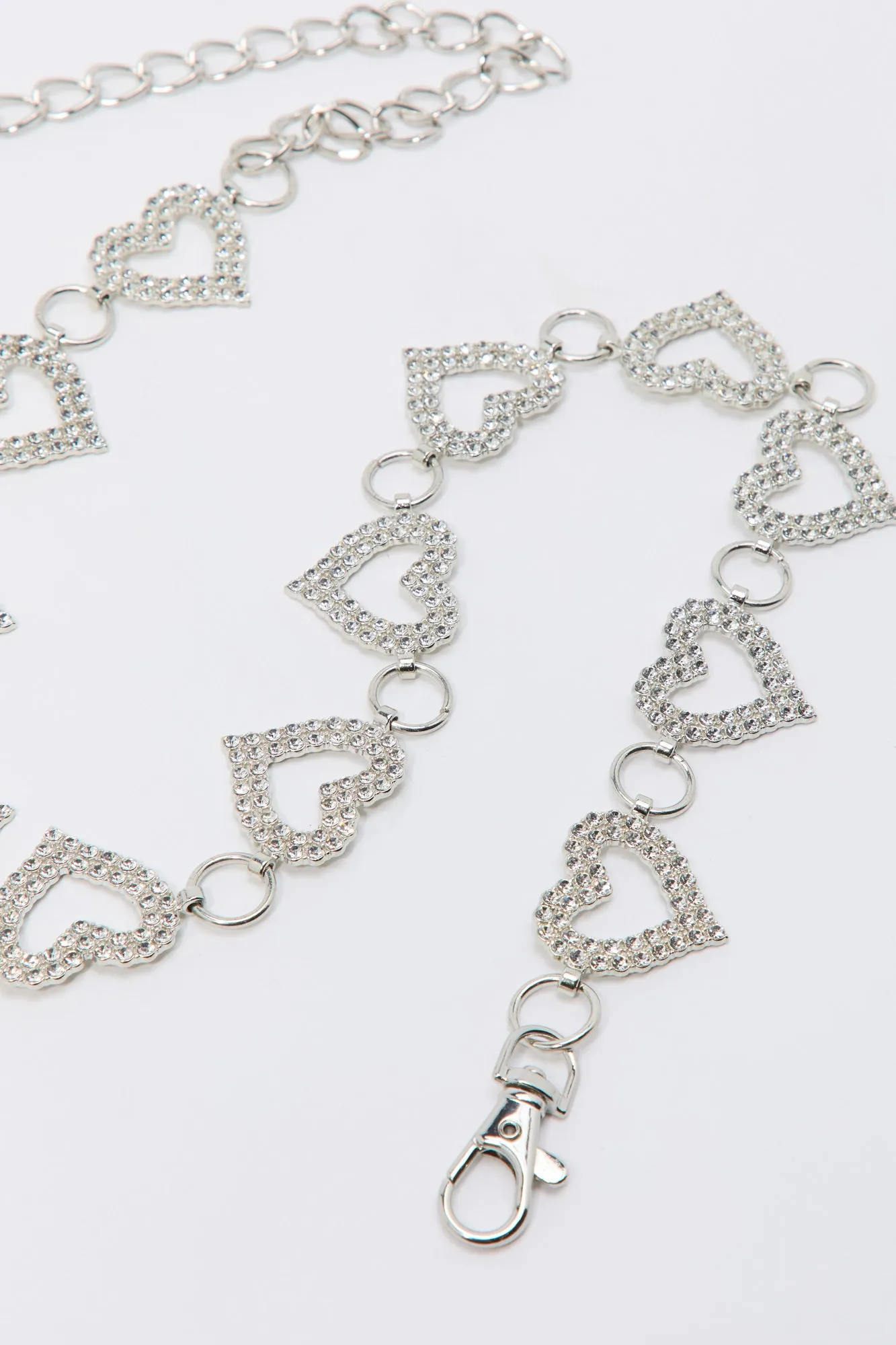 Rhinestone Heart Chain Belt sold by Charlotte Russe product image thumbnail 4