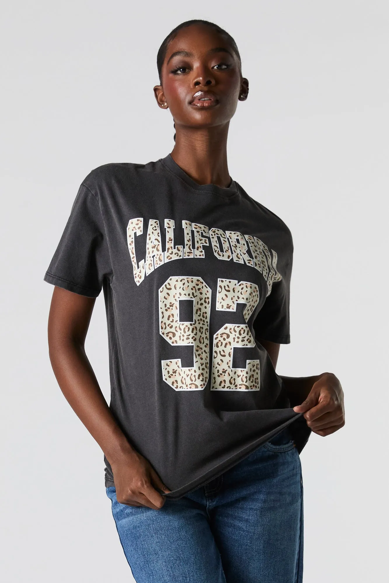 California 92 Graphic Washed Boyfriend T-Shirt sold by Charlotte Russe