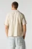 Textured Striped Collared Button-Up Top sold by Charlotte Russe