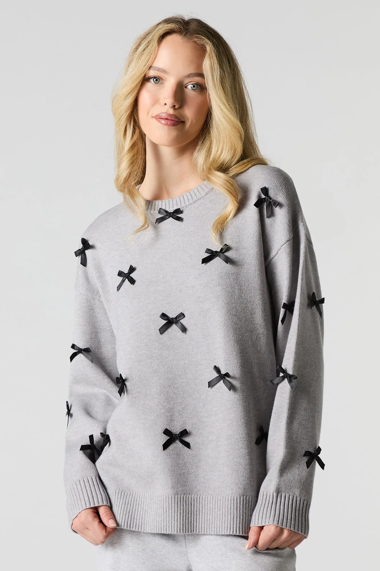 Bow Embellished Sweater sold by Charlotte Russe product image thumbnail 4