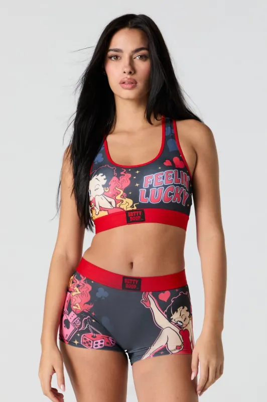 Betty Boop Sports Bra & Boy Short 2 Piece Set sold by Charlotte Russe