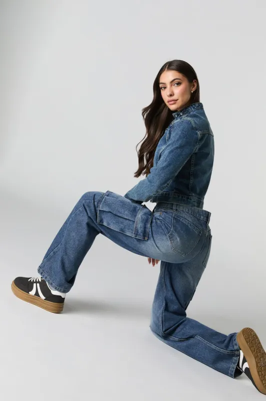 Wide Leg Cargo Jean sold by Charlotte Russe