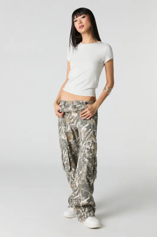 Stretch Denim Baggy Cargo Jean sold by Charlotte Russe