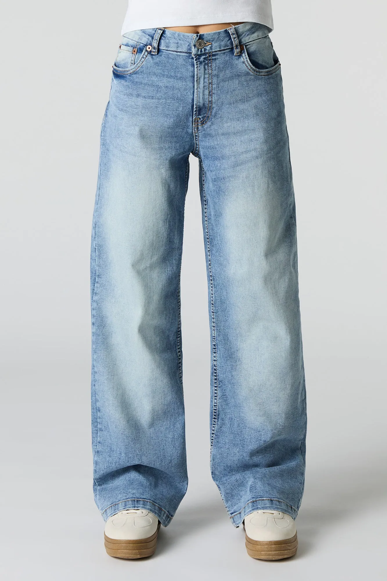 Curvy Stretch Wide Leg Jean sold by Charlotte Russe product image thumbnail 2