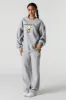 Graphic Fleece Wide Leg Sweatpant sold by Charlotte Russe