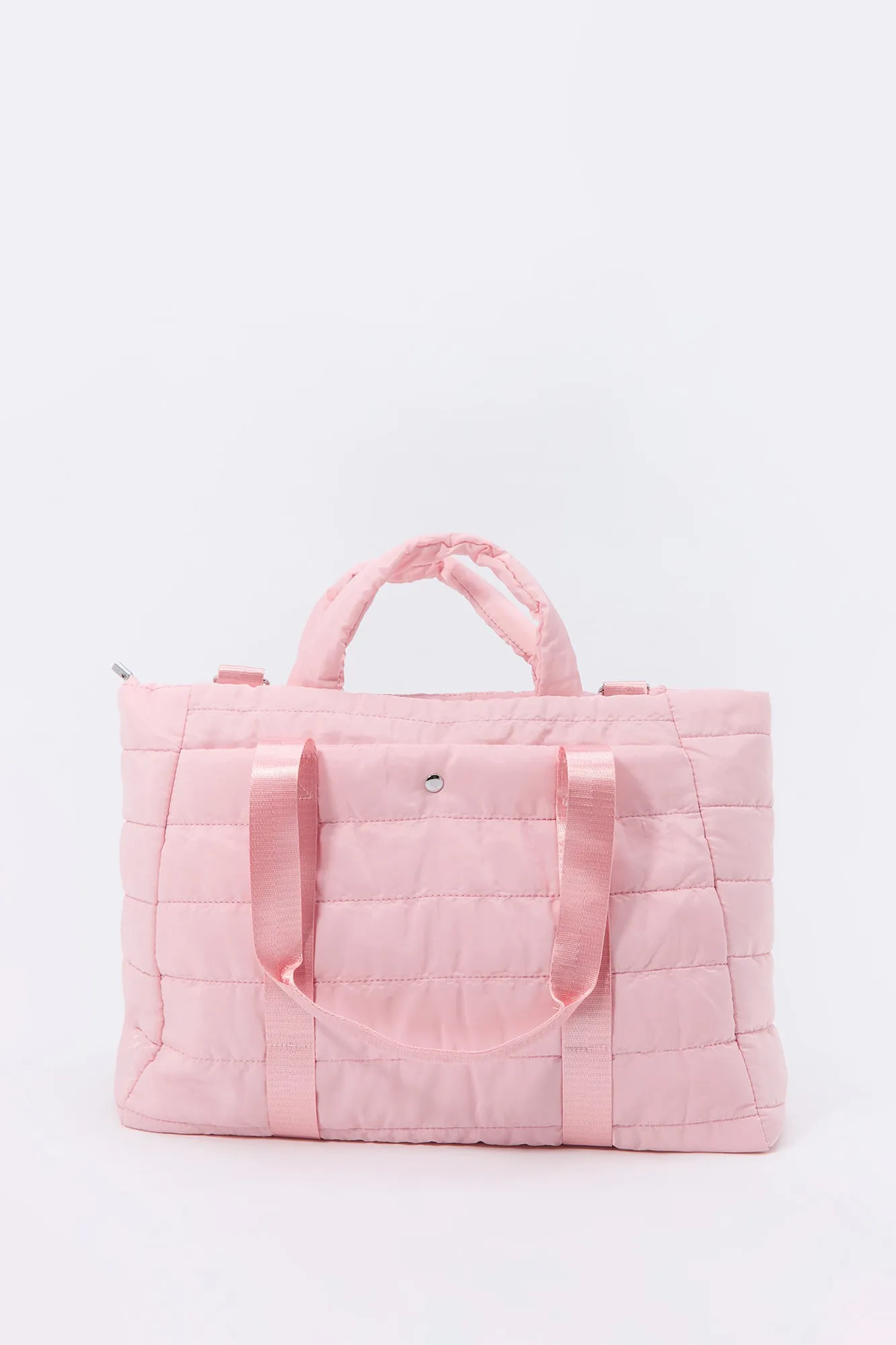Quilted Nylon Tote Bag sold by Charlotte Russe