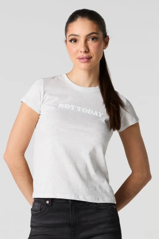 Not Today Graphic Fitted T-Shirt sold by Charlotte Russe