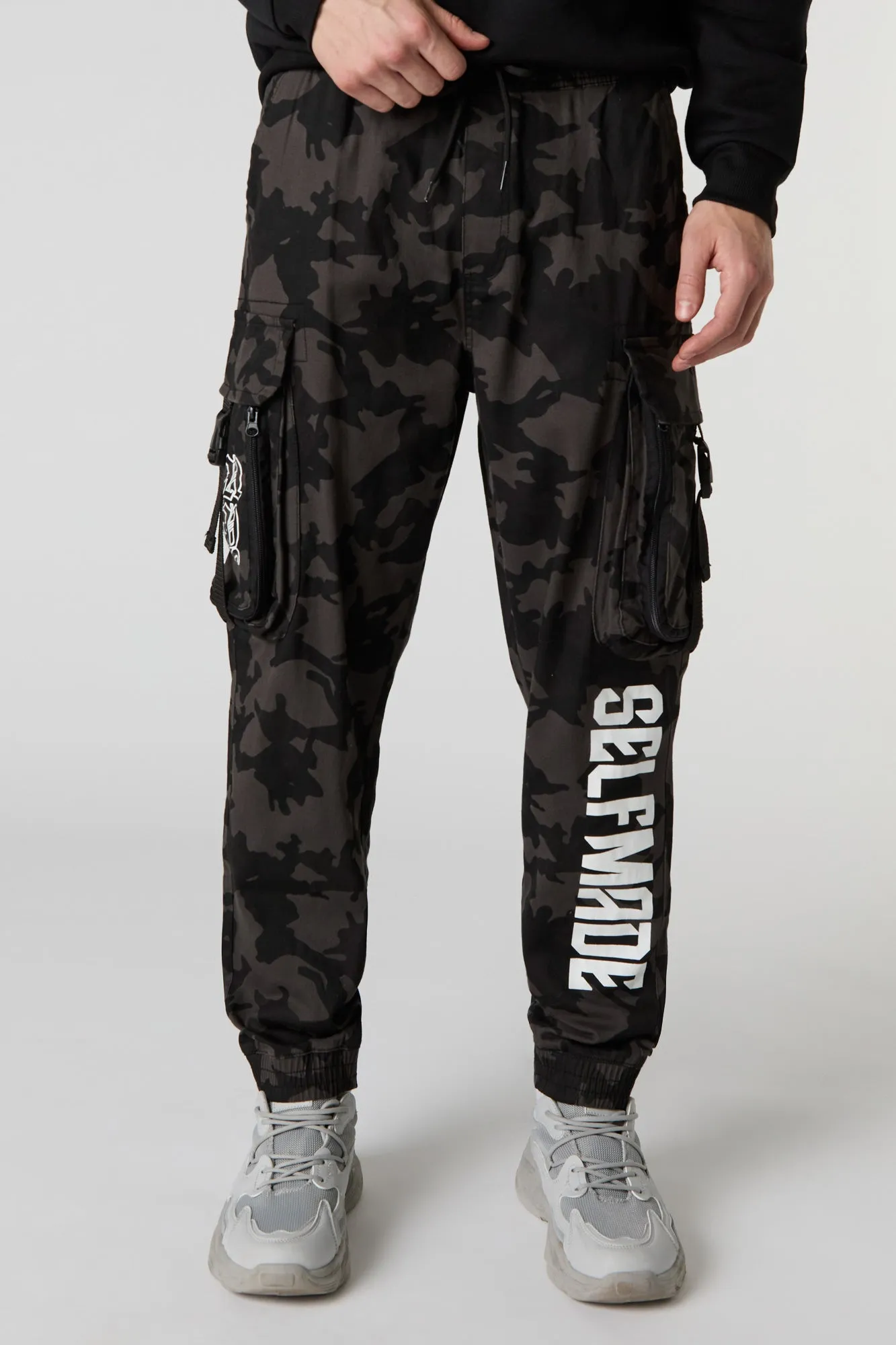 Self Made Graphic Cargo Jogger sold by Charlotte Russe