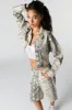 Printed Cropped Denim Jacket sold by Charlotte Russe