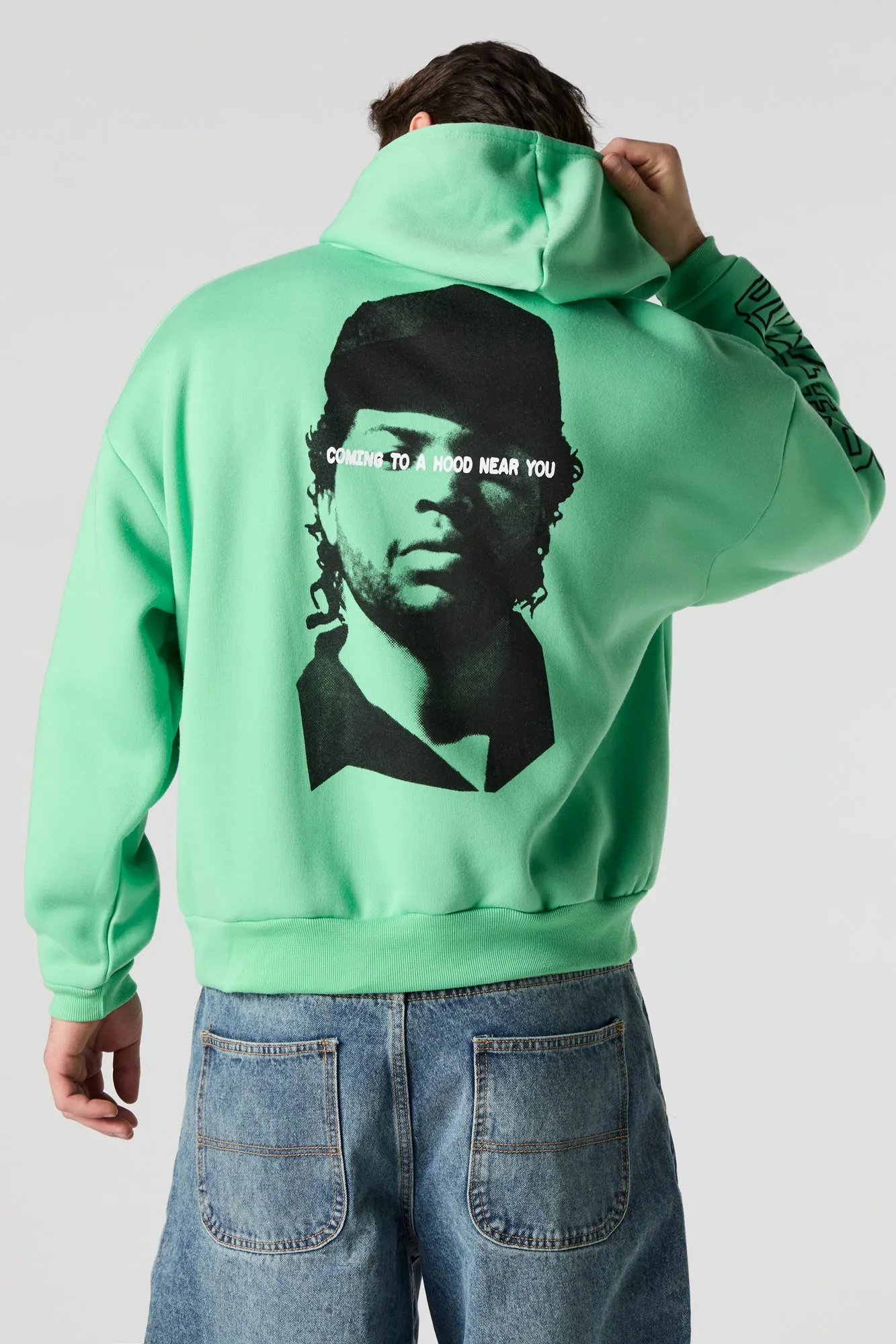 Boys N The Hood Graphic Fleece Hoodie sold by Charlotte Russe