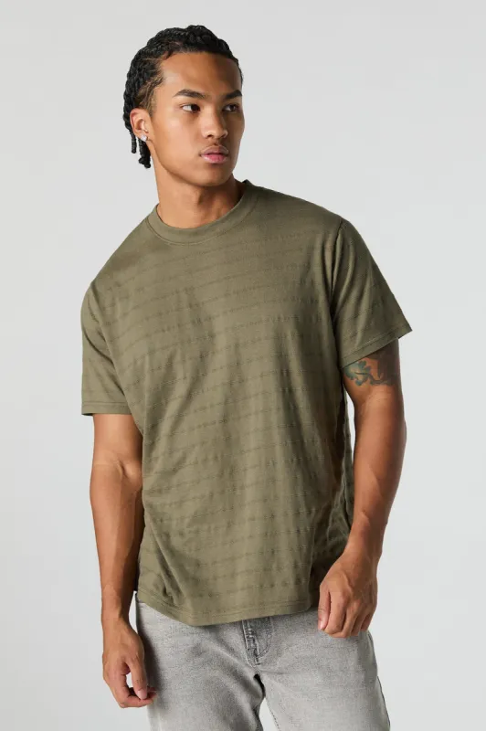 Textured Striped T-Shirt sold by Charlotte Russe