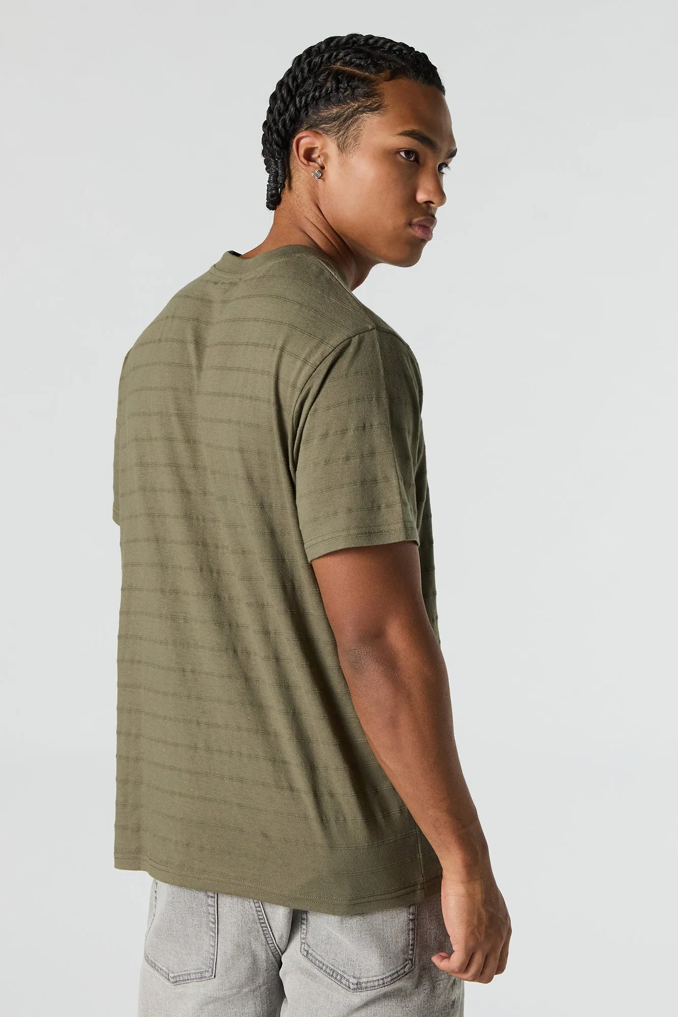 Textured Striped T-Shirt sold by Charlotte Russe product image thumbnail 2