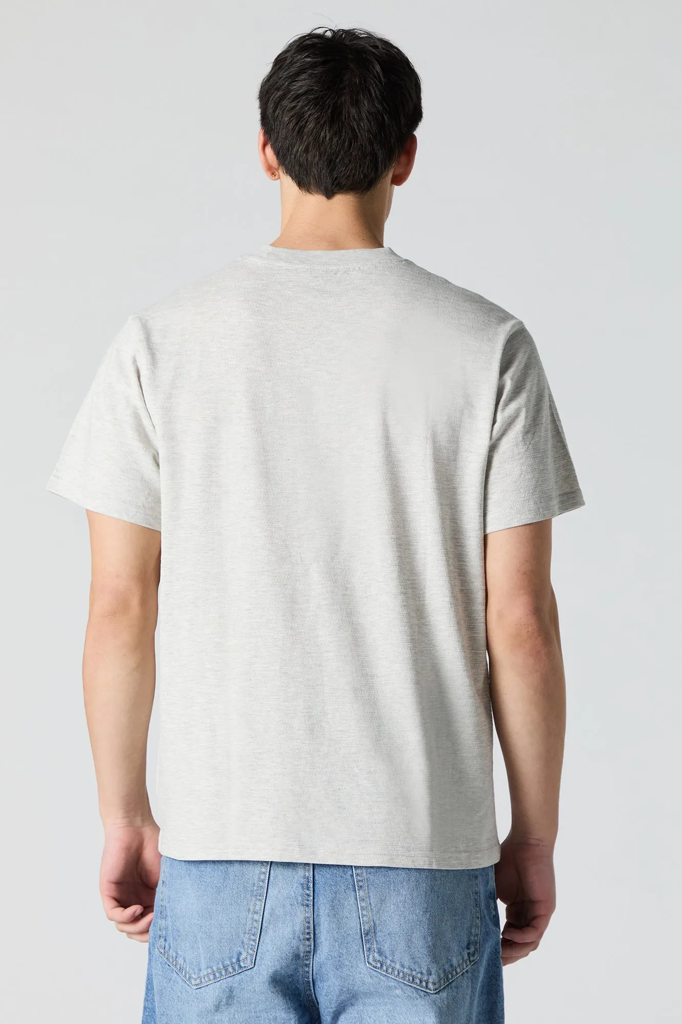 Textured Crewneck T-Shirt sold by Charlotte Russe product image thumbnail 2