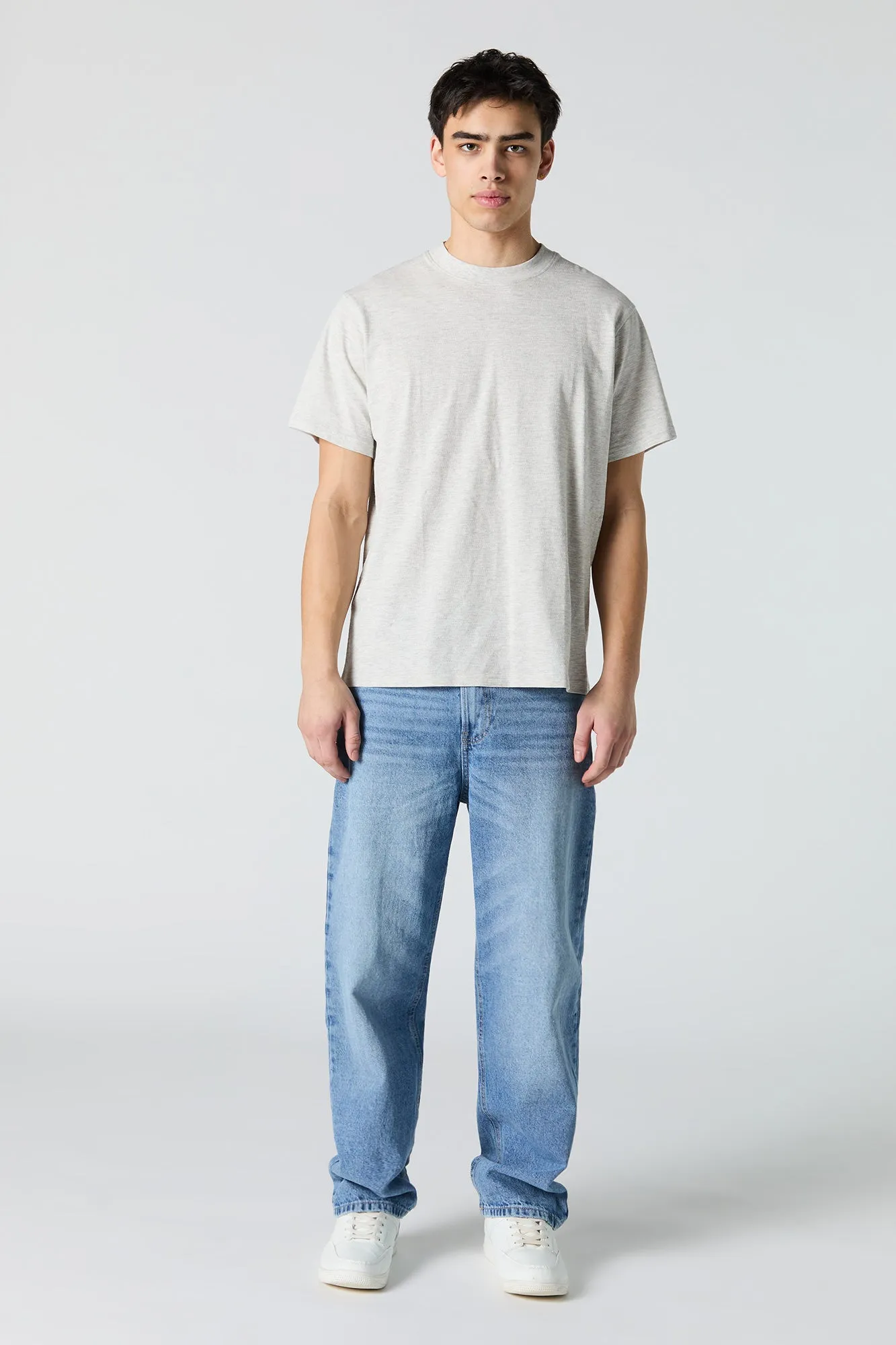 Textured Crewneck T-Shirt sold by Charlotte Russe product image thumbnail 3