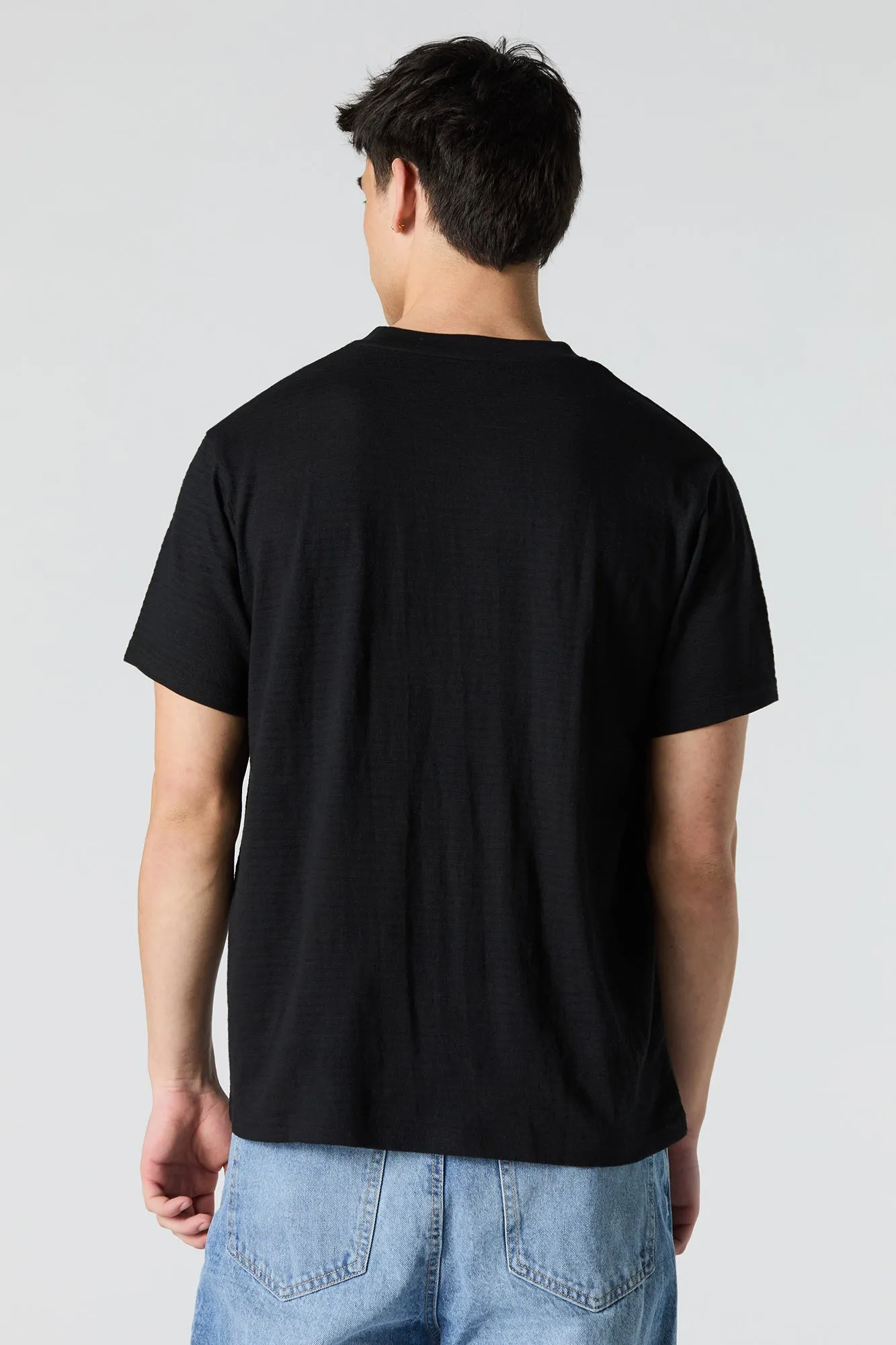 Textured Crewneck T-Shirt sold by Charlotte Russe product image thumbnail 5