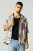 Floral Print Short Sleeve Button-Up Top sold by Charlotte Russe