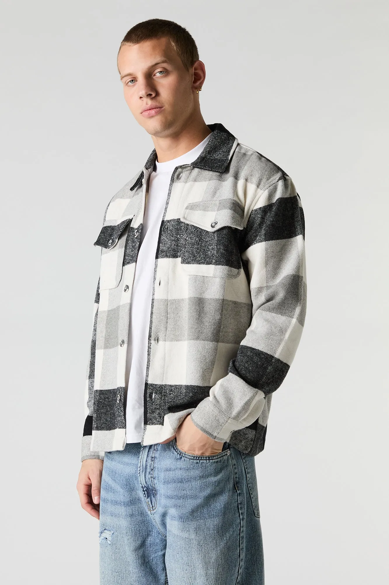 Plaid Button-Up Top sold by Charlotte Russe product image thumbnail 4