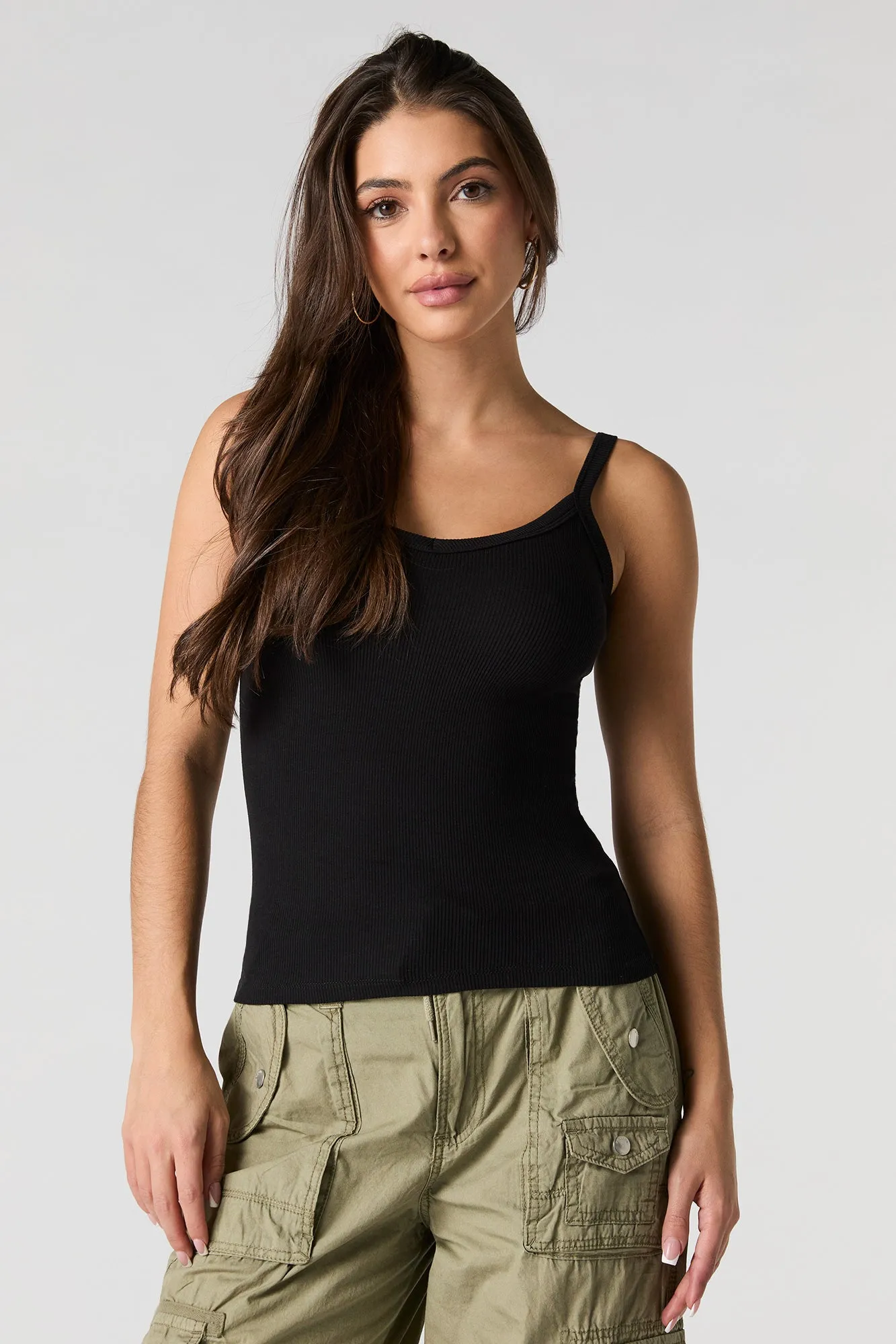 Everyday Ribbed V-Neck Tank sold by Charlotte Russe product image thumbnail 5