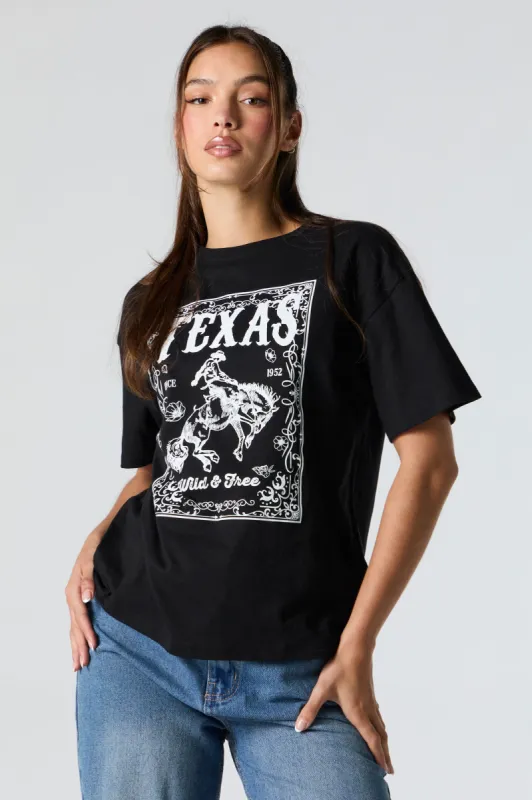 Texas Graphic Boyfriend T-Shirt sold by Charlotte Russe