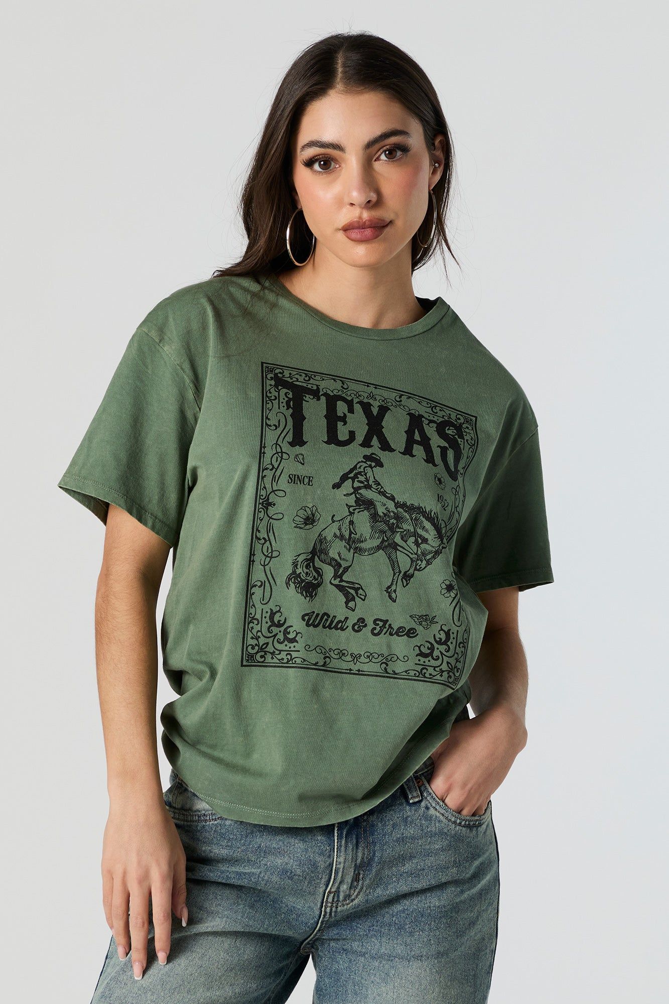 Texas Graphic Washed T-Shirt sold by Charlotte Russe product image thumbnail 2