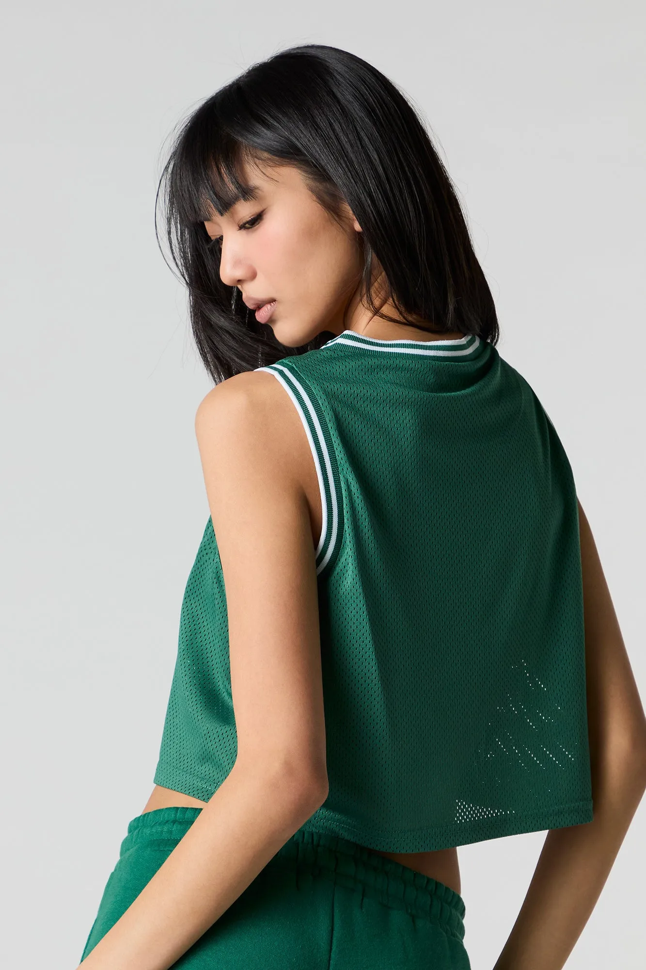 Graphic Mesh Cropped Jersey sold by Charlotte Russe product image thumbnail 2