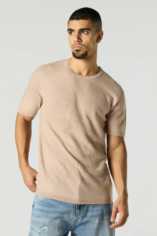 Open Knit T-Shirt sold by Charlotte Russe