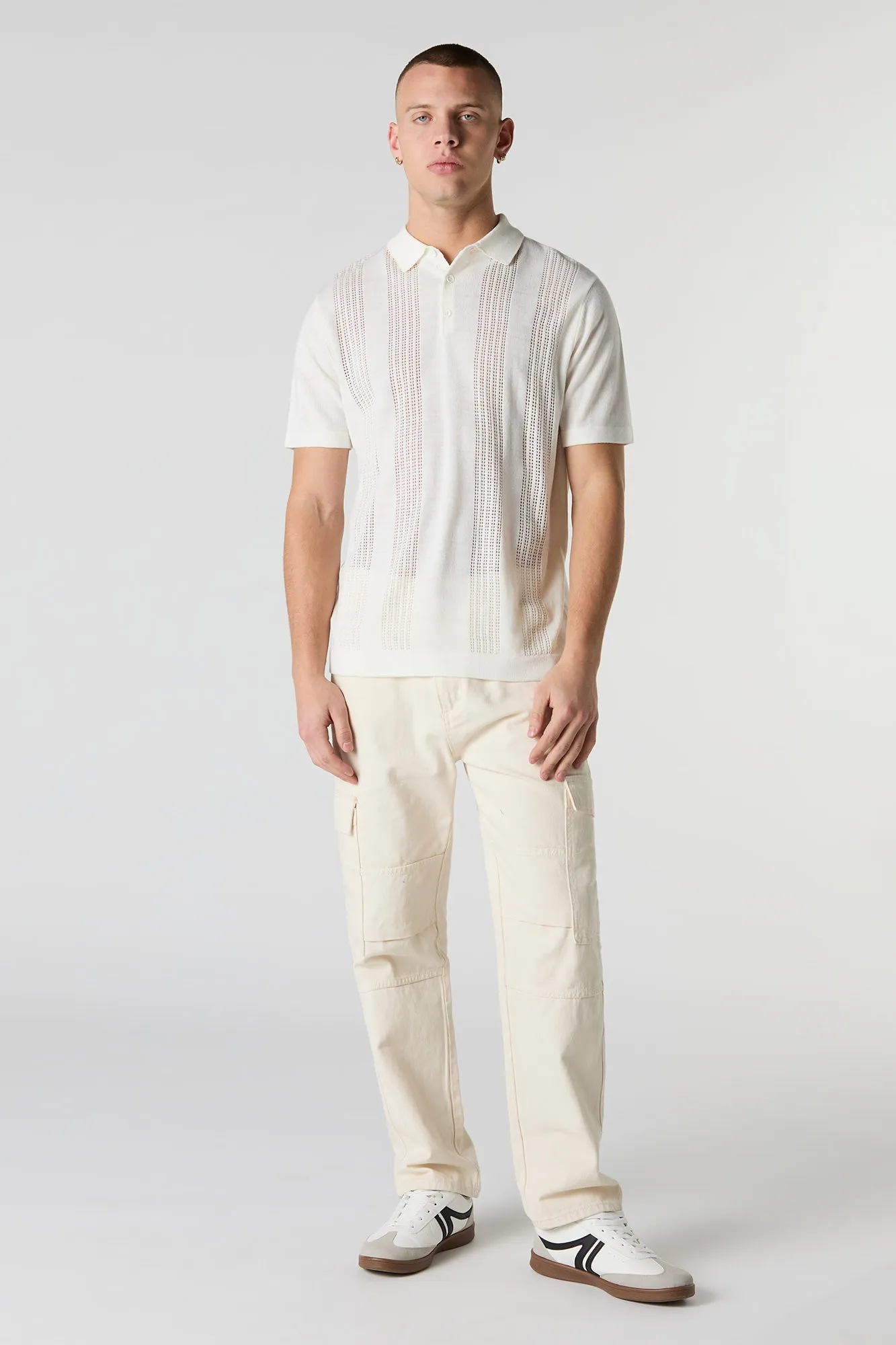 Open Knit Polo Top sold by Charlotte Russe product image thumbnail 3
