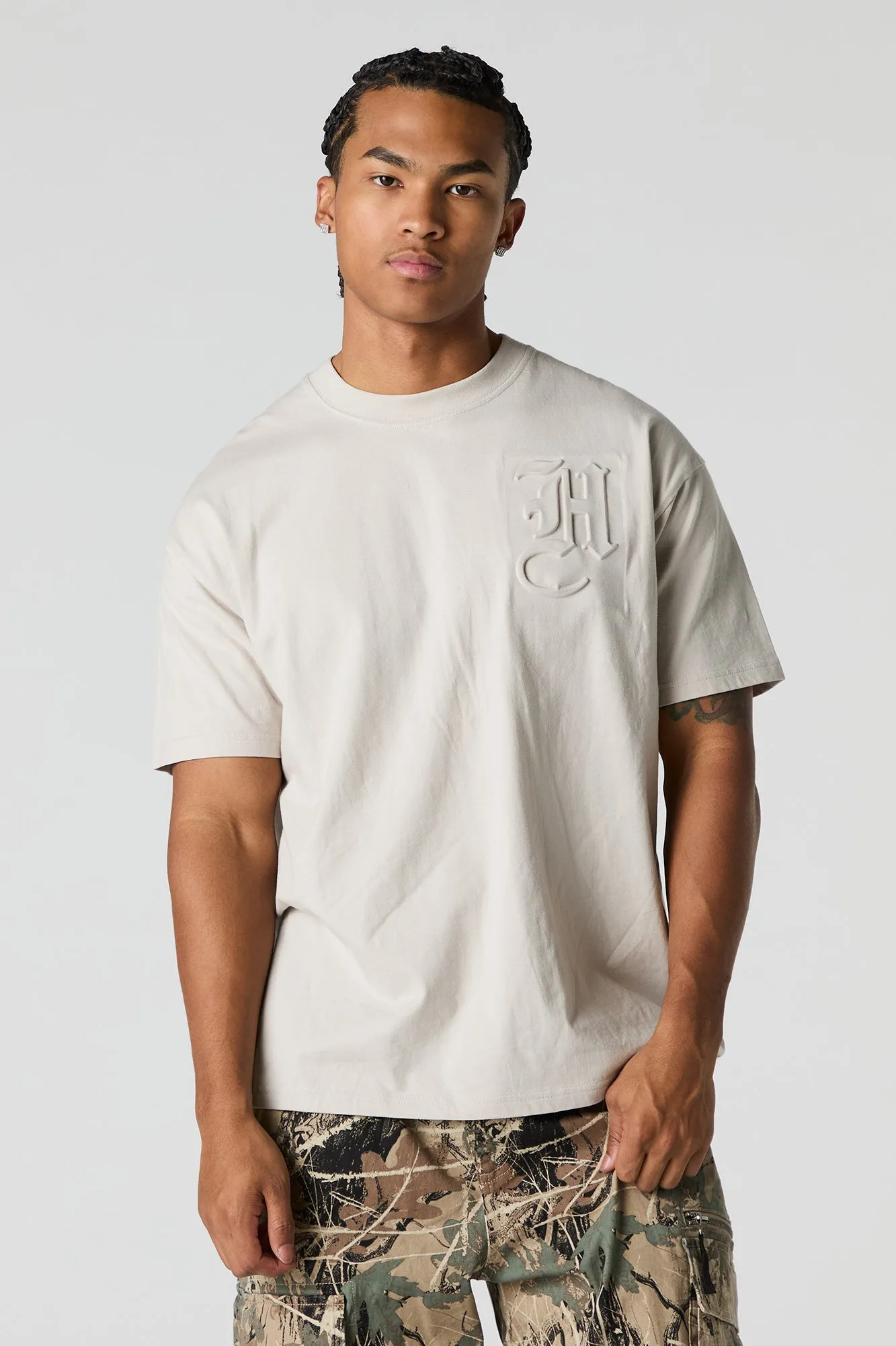 From Nobody To Somebody Embossed T-Shirt sold by Charlotte Russe